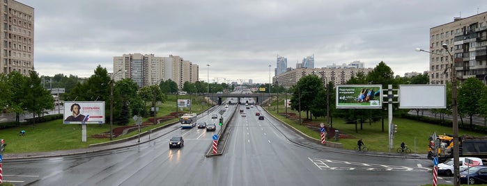 Pedestrian overpass "Shrimp" is one of Все мосты Санкт-Петербурга (южный берег).
