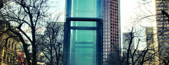 The New England Holocaust Memorial is one of Boston.