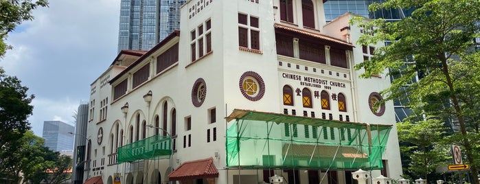 Telok Ayer Chinese Methodist Church is one of National Monuments of Singapore.