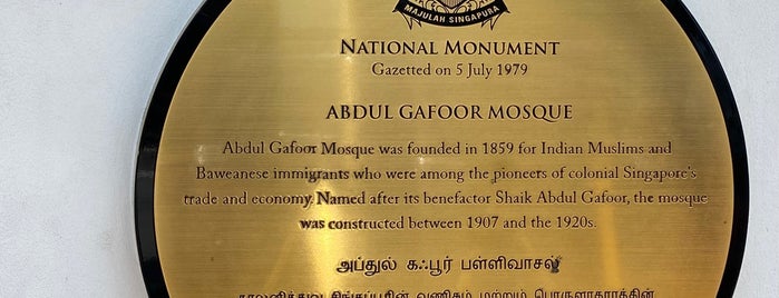 Masjid Abdul Gafoor - Singapore is one of SG.