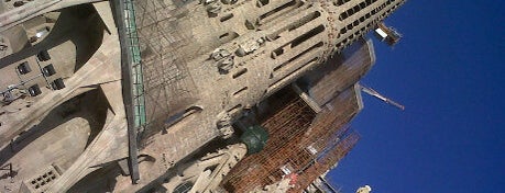 The Basilica of the Sagrada Familia is one of Barcelona, Spain.