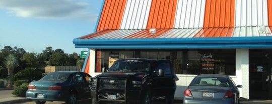 Whataburger is one of gas stations and parking.