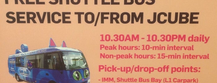 IMM/JCube/Westgate Shuttle Bus is one of TPD "The Perfect Day" Bus Routes (#01).