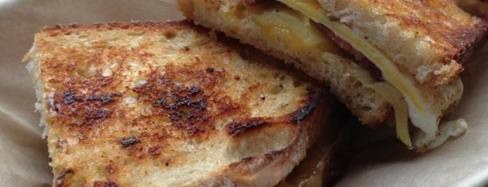The American Grilled Cheese Kitchen is one of 40 Cure-All Breakfast Sandwiches.