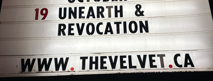 Velvet Underground is one of Toronto music venues.
