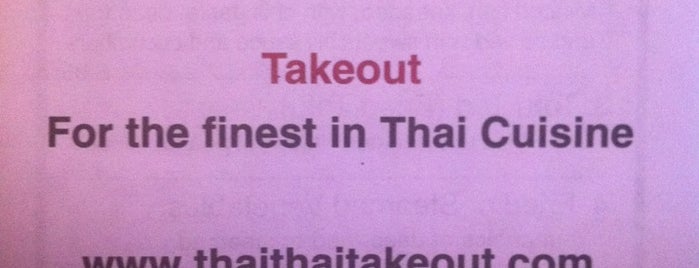 Thai Thai Takeout is one of Best friends tips.