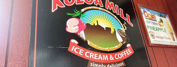 Koloa Mill Ice Cream and Coffee is one of Tempat yang Disukai Karine.