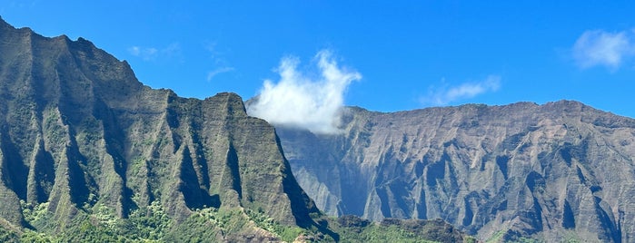 Beautiful NaPali Cove is one of Kauai.