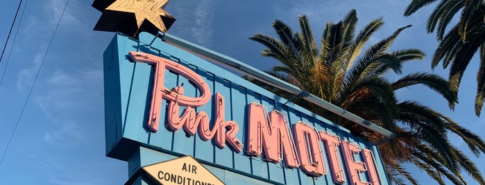 The Pink motel is one of Nikki's Vintage L.A. Signs (including OC).