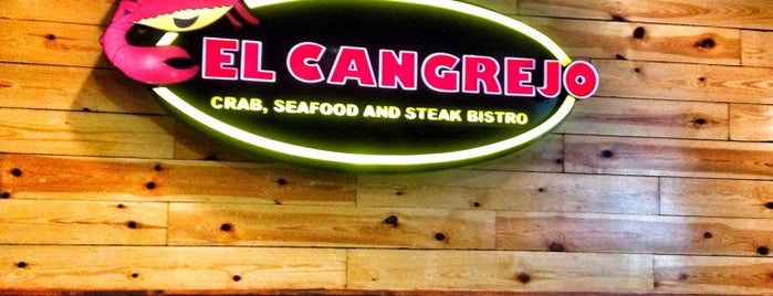 El Cangrejo Crab, Seafood and Steak Bistro is one of Locais salvos de Kimmie.