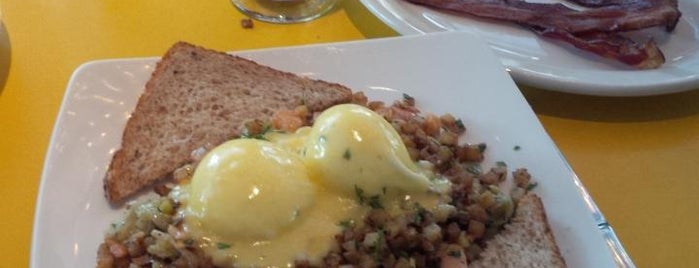 The Continental Mid-Town is one of Philly's Best Eggs Benedict Dishes.