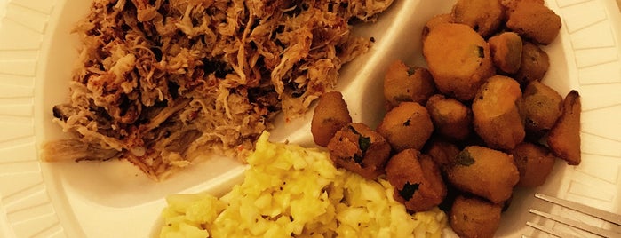 Jackson's Big Oak Barbecue is one of favorites.