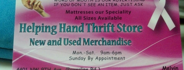 Helping Hands Thrift Store is one of thrift stores.