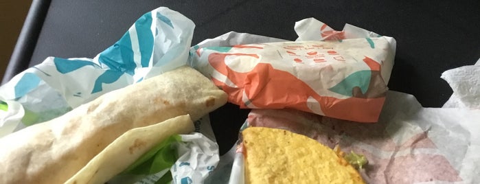 Taco Bell is one of places.