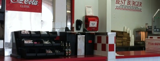 Five Guys is one of Kim’s Liked Places.