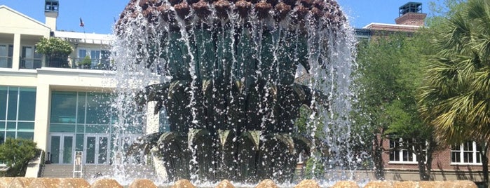 The Pineapple Fountain is one of The 15 Best Places for Waterfront in Charleston.