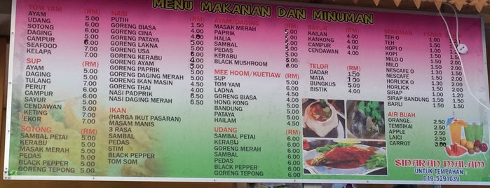 Sinaran Malam Seafood is one of kedai makan.