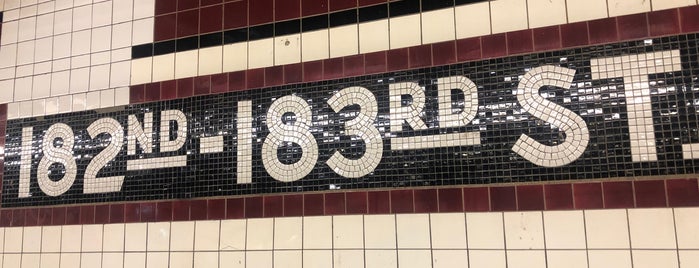 MTA Subway - 182nd/183rd Sts (B/D) is one of NYC Subways B/D/F/M.