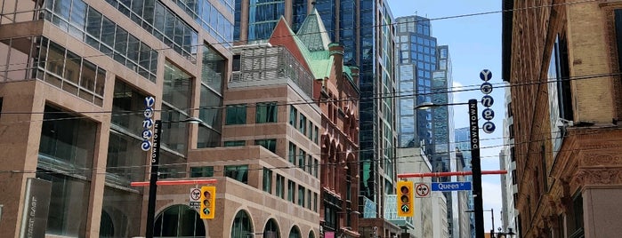 Yonge & Queen is one of p (roads, intersections, areas - TO).