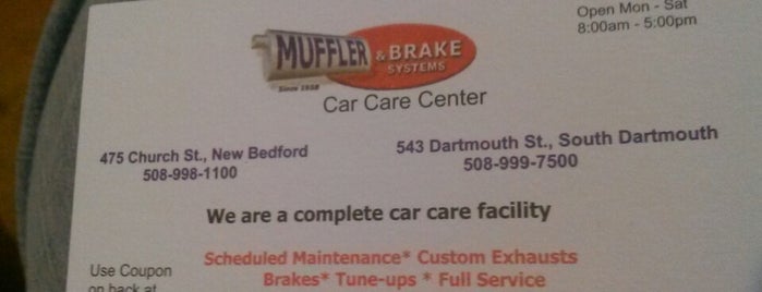 Muffler & Brake Systems is one of Places.