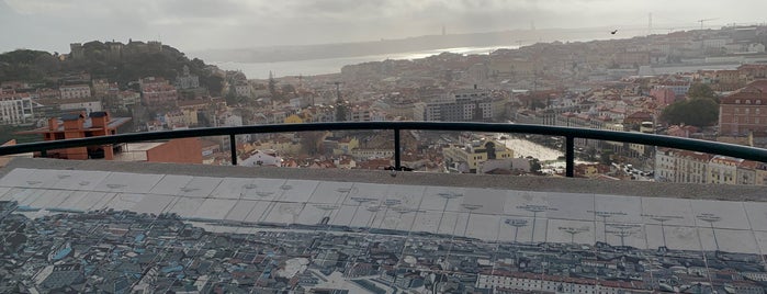 Miradouro da Senhora do Monte is one of Lisbon lookouts.