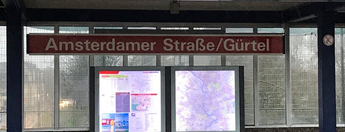 H Amsterdamer Straße/Gürtel is one of Bahnhöfe/Haltestellen.