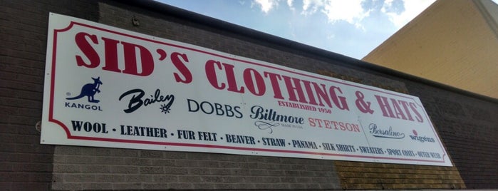 Sid's Clothing & Hat Store is one of Locais salvos de iSapien.
