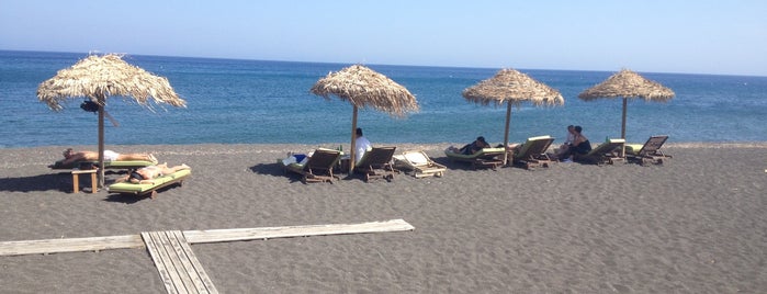 Perissa Beach is one of Greece: Dining, Coffee, Nightlife & Outings.