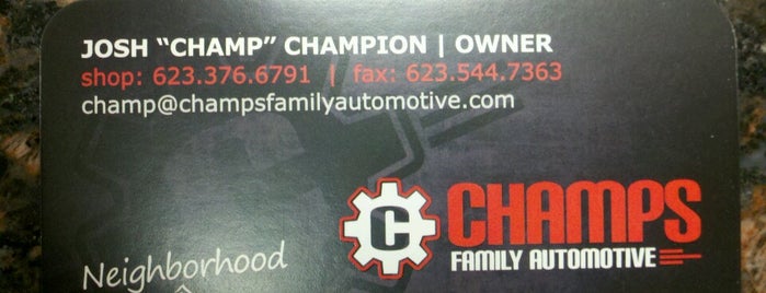 Champs Family Automotive is one of venues I made.