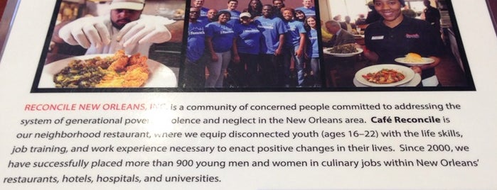 Cafe Reconcile is one of NOLA.