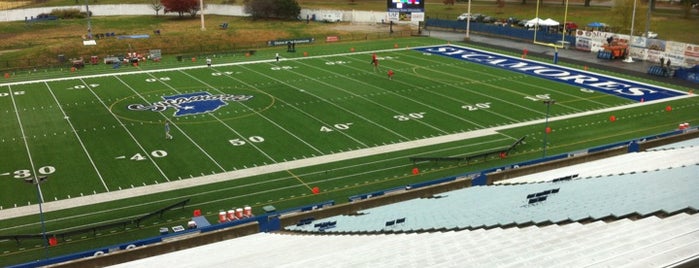 Indiana State University Memorial Stadium is one of NCAA Division I FCS Football Stadiums.