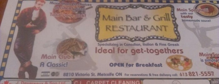 main bar and grill restaurant is one of places I have been.