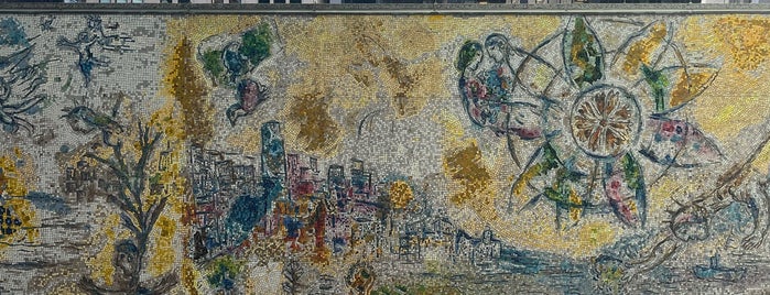 Chagall Mosaic, "The Four Seasons" is one of Chicago.