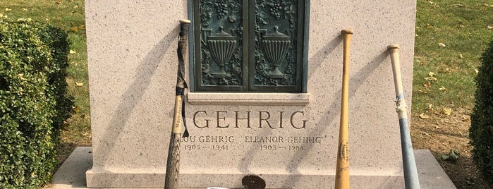 Lou Gehrig's Gravestone is one of Westchester County, NY.