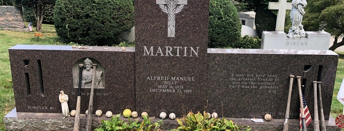 Billy Martin's Gravestone is one of Westchester County, NY.