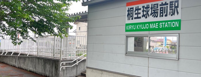 Kiryūkyūjōmae Station is one of 上毛電気鉄道 上毛線.