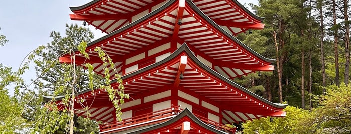 Chureito Pagoda is one of Fujiyoshida.
