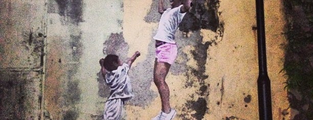 Penang Street Art : Children Playing Basketball is one of Complete Penang Street Art.
