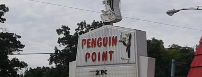 Penguin point is one of Lake Michigan.