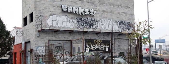 Banksy 31: Queens (Inflatable Throw Up) is one of Banksy NYC.