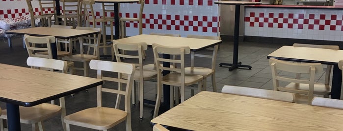 Five Guys is one of Places to eat.