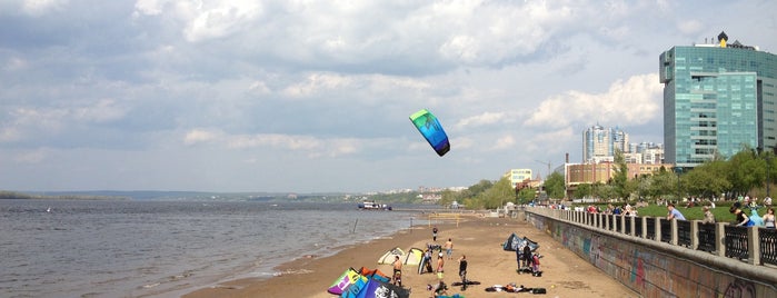 Пляж на Первомайском спуске is one of Samara.