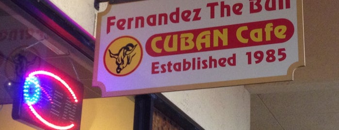 Fernandez The Bull is one of Cuban Food.