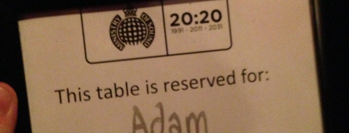 Ministry of Sound is one of Top picks for Nightclubs.