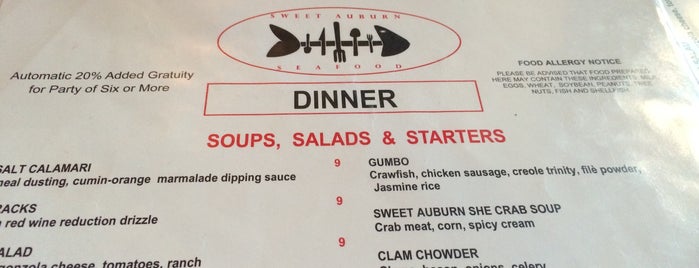 Sweet Auburn Seafood is one of The 15 Best Romantic Date Spots in Atlanta.