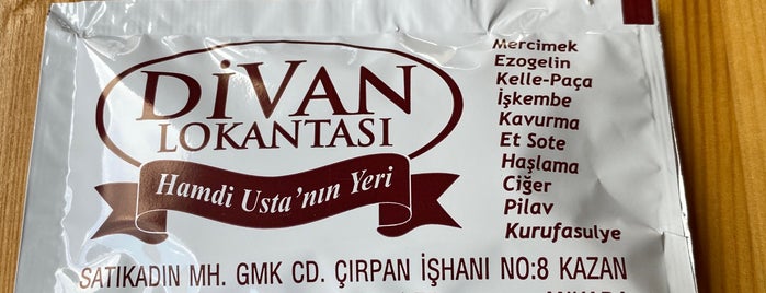 Divan Lokantası is one of Ankara Lezzet Dorukları.