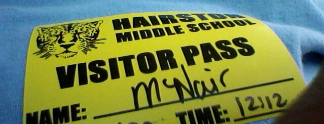 Hairston Middle School is one of events.
