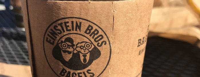 Einstein Bros Bagels is one of 2 go eat.