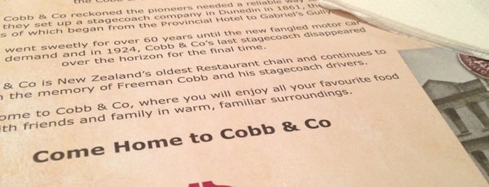 Cobb & Co. is one of New Zealand.