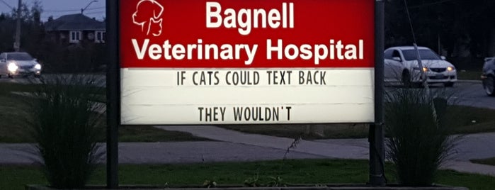 Bagnell Veterinary Hospital is one of Veterinary Clinics Across Eastern Canada.